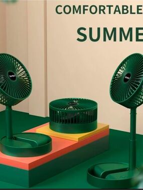 YNS Generic Portable Desk Fans in Deep Green